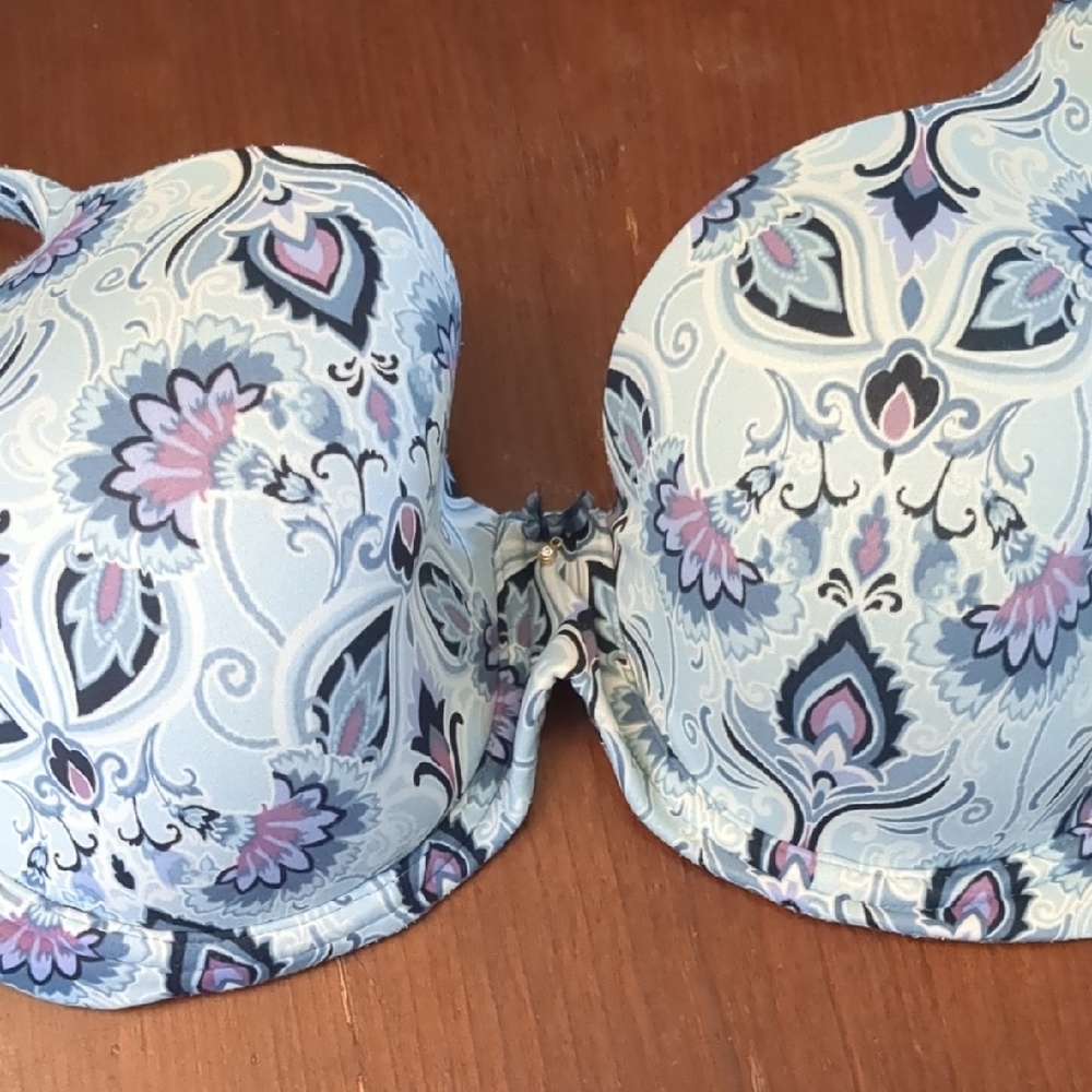 Soma Floral Underwire Bra - Blue and Pink